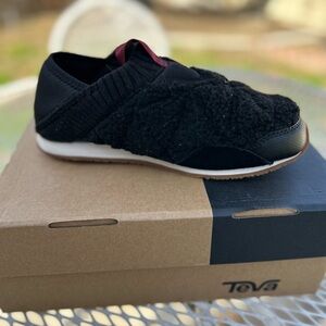 Teva  Black and Red Slip-On Sneakers